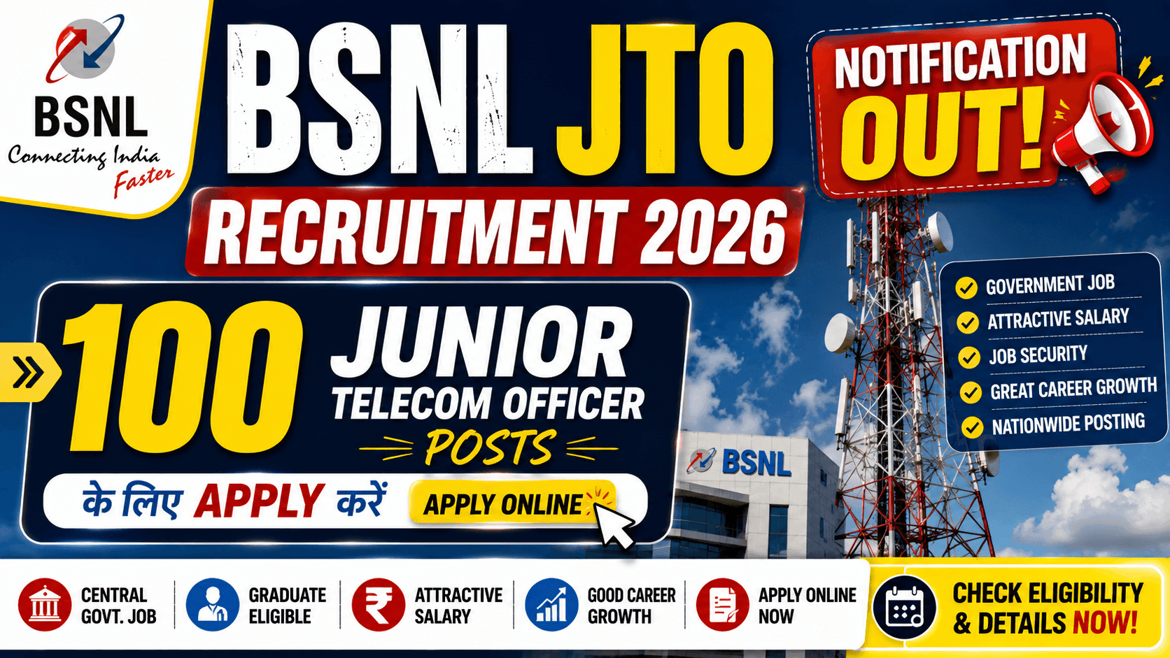 BSNL JTO Recruitment 2026