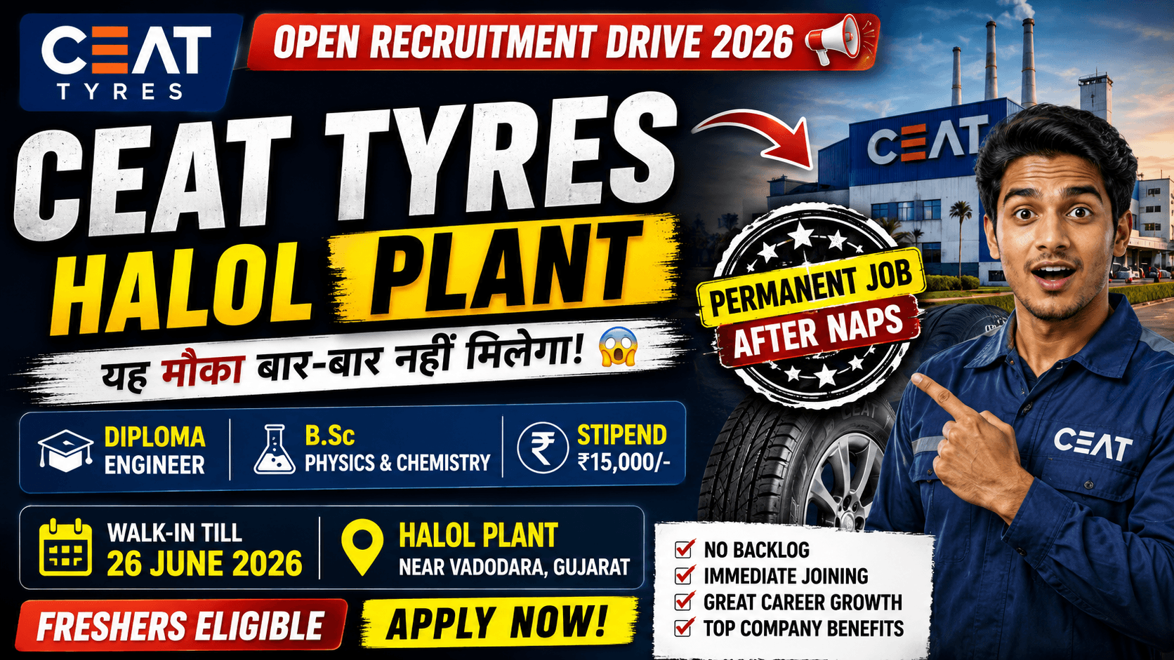 CEAT Tyres Recruitment Campus 2026