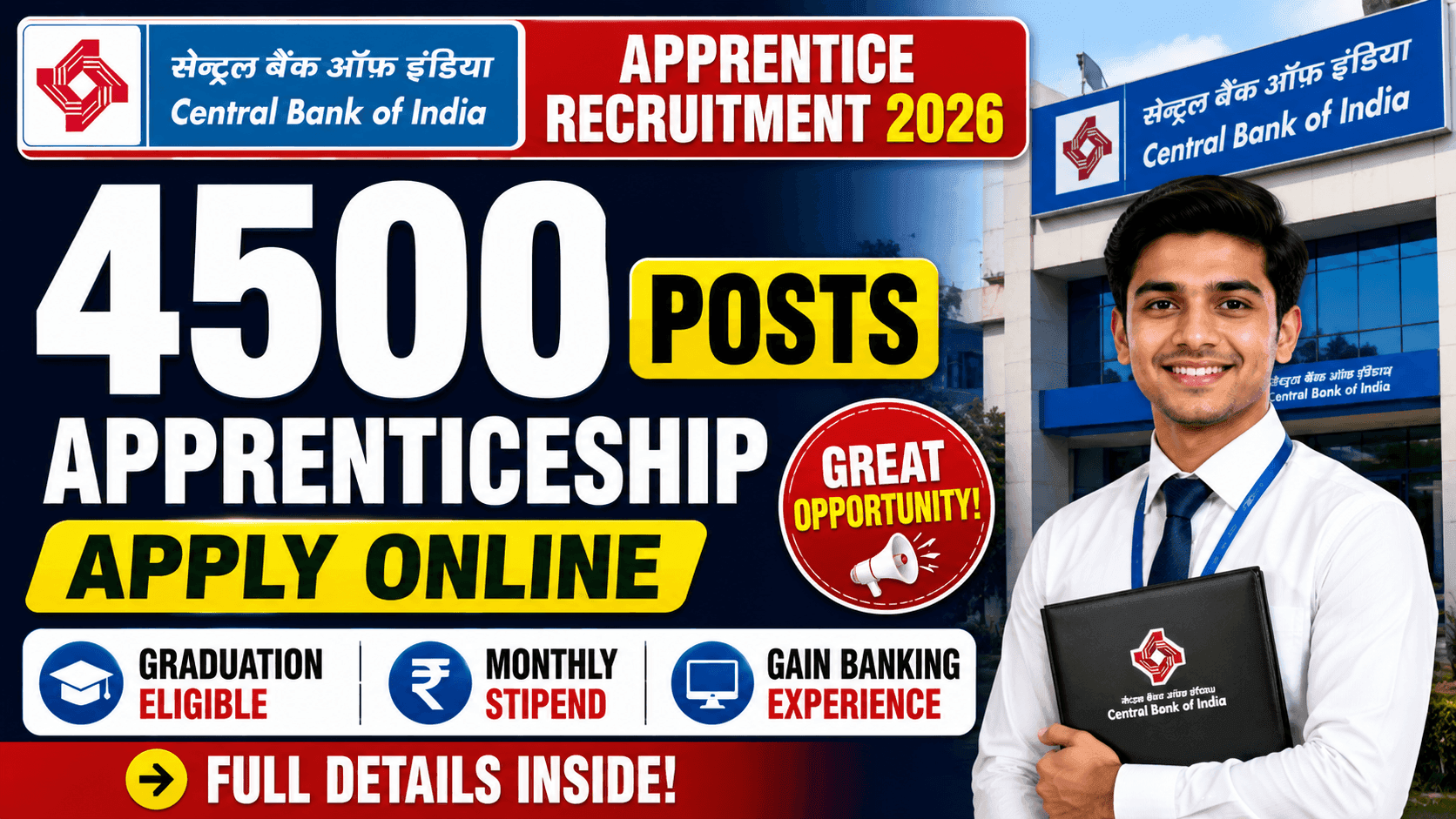 Central Bank of India Apprentice 2026