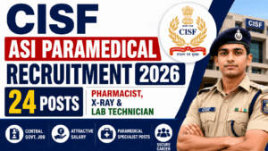 CISF ASI Paramedical Recruitment 2026: 24 Posts | Pharmacist & Lab Technician | 8 June Se Apply 2 CISF ASI Paramedical Recruitment 2026: 24 Posts | Pharmacist & Lab Technician | 8 June Se Apply