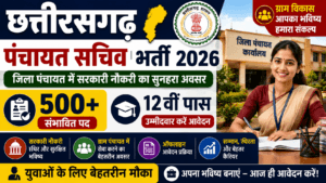नारायणपुर द्वारा छत्तीसगढ़ ग्राम पंचायत 12वीं पास भर्ती 2026: 14 Posts | 12th Pass | Offline Form 2 नारायणपुर द्वारा छत्तीसगढ़ ग्राम पंचायत 12वीं पास भर्ती 2026: 14 Posts | 12th Pass | Offline Form