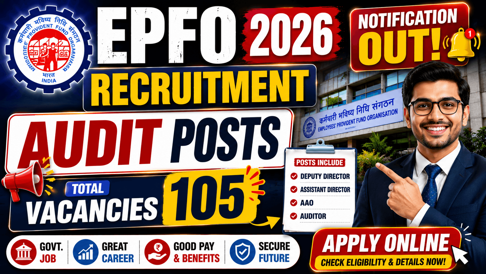 EPFO Recruitment 2026 Notification Out