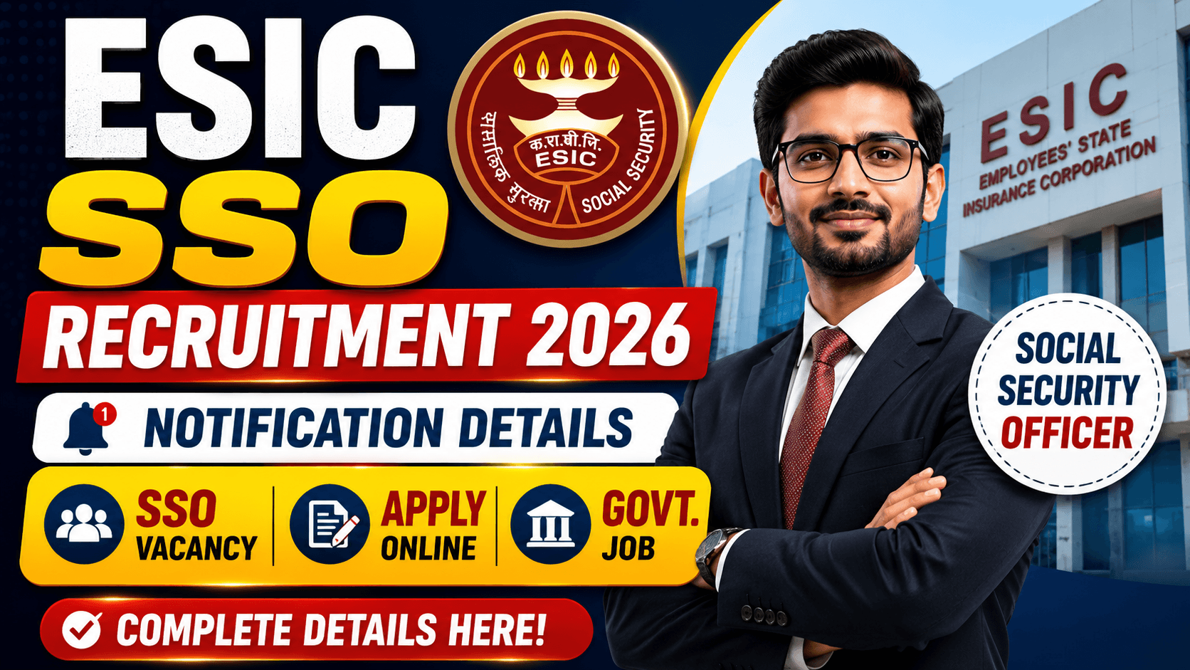 ESIC SSO Recruitment 2026