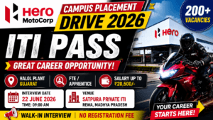 Hero MotoCorp Halol Plant ITI Job Campus Placement Drive 2026 | 200+ ITI Vacancies 2 Hero MotoCorp Halol Plant ITI Job Campus Placement Drive 2026