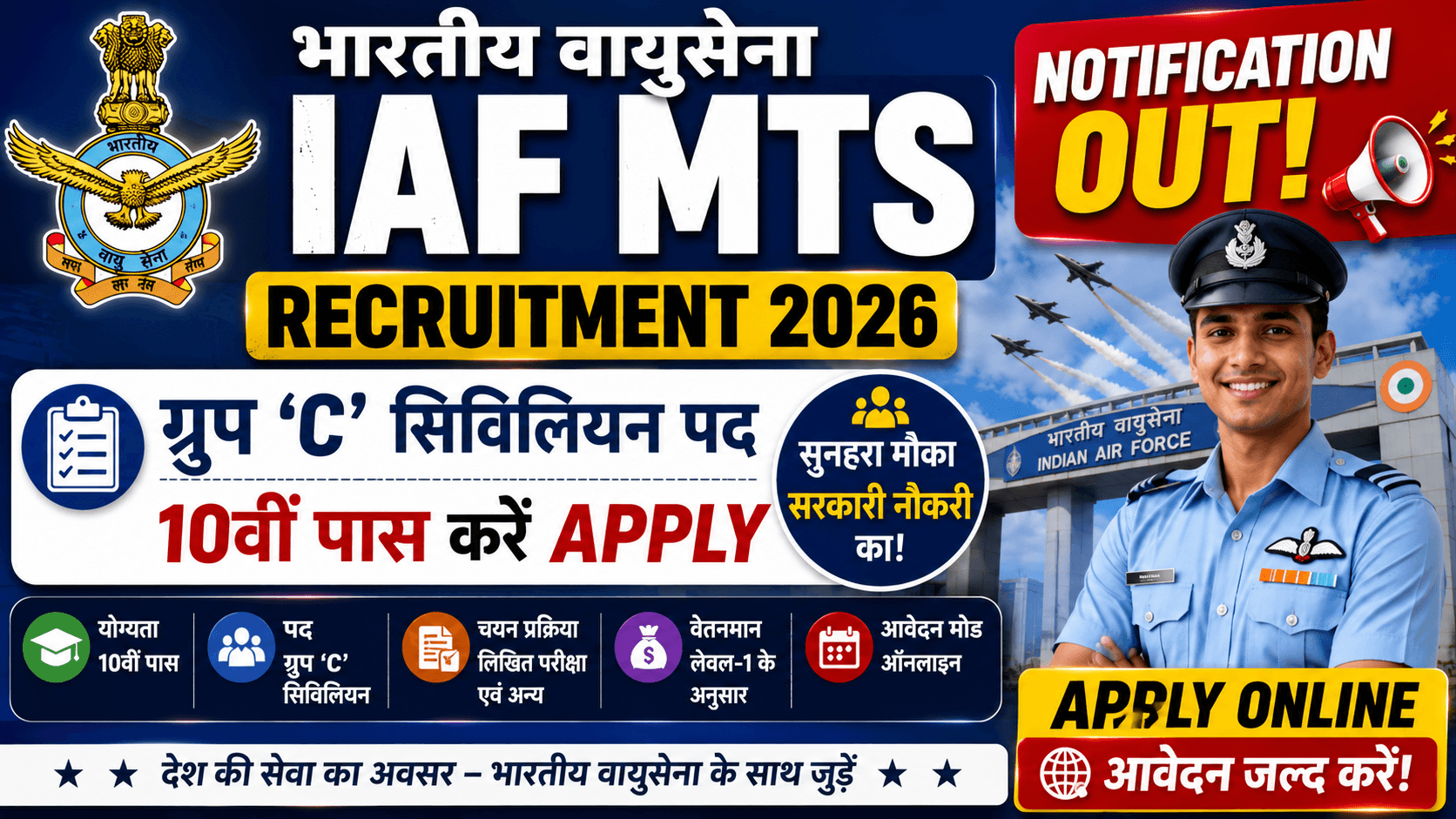 IAF MTS Recruitment 2026 Notification
