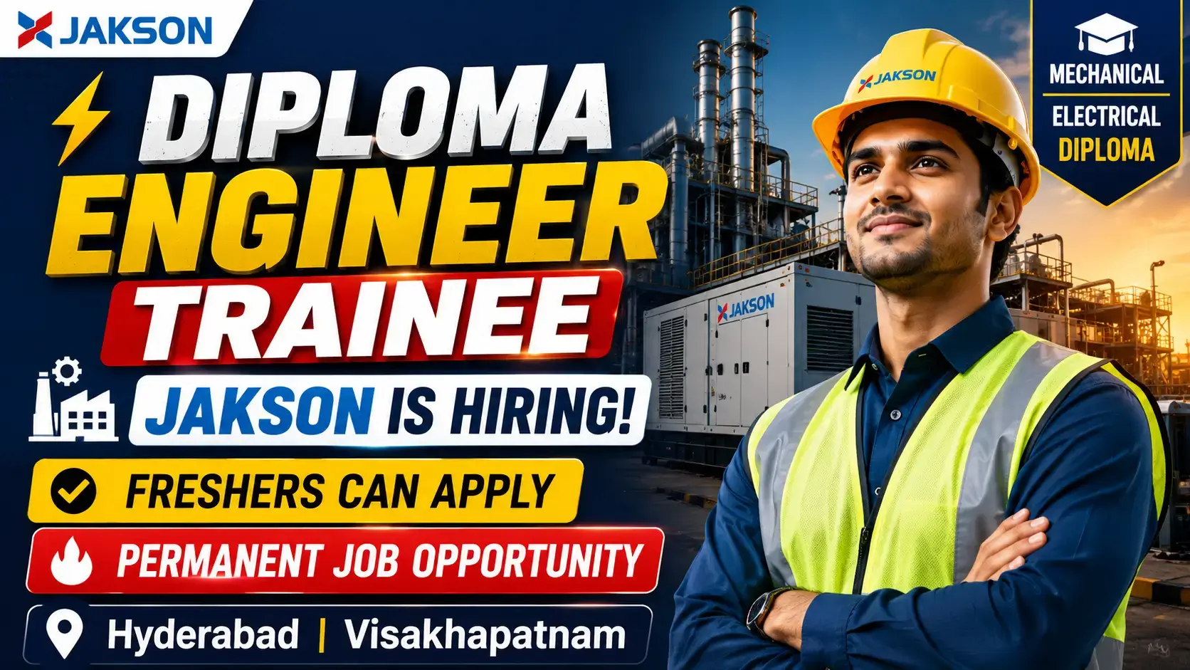 Jakson Diploma Engineer Trainee Recruitment 2026