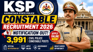 KSP Police Constable Recruitment 2026 Notification Out – 3991 Vacancies, Apply Online by July 3 2 KSP Police Constable Recruitment 2026 Notification Out