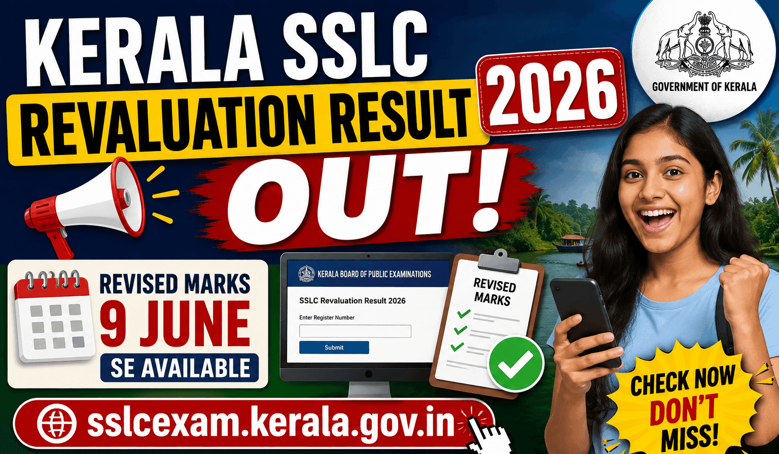 Kerala SSLC Revaluation Result 2026 Out