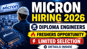 Micron Technology Pool Campus Drive 2026 for Diploma Engineers | Sanand Gujarat Hiring 2 Micron Technology Pool Campus Drive 2026 for Diploma Engineers