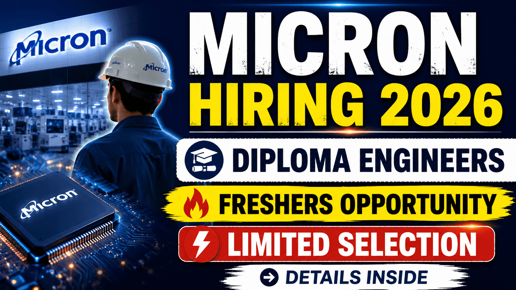 Micron Technology Pool Campus Drive 2026 for Diploma Engineers