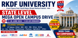 RKDF University Mega Open Campus Drive June 2026 — 50+ Companies | Justdial, JBM, Adani Solar 2 RKDF University Mega Open Campus Drive June 2026