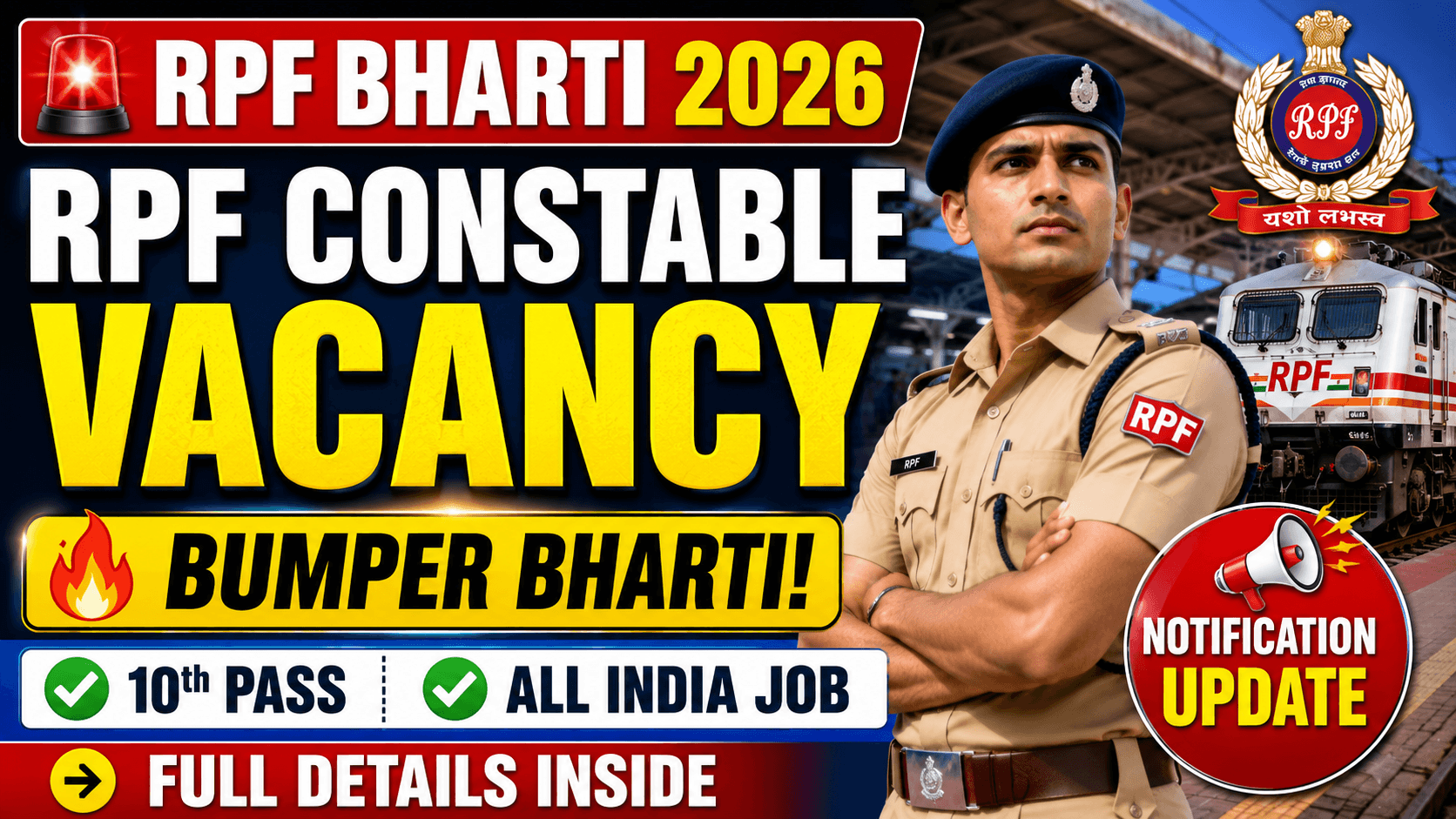 RPF Constable Vacancy 2026: Upcoming Notification, Expected Vacancies, Salary & Eligibility