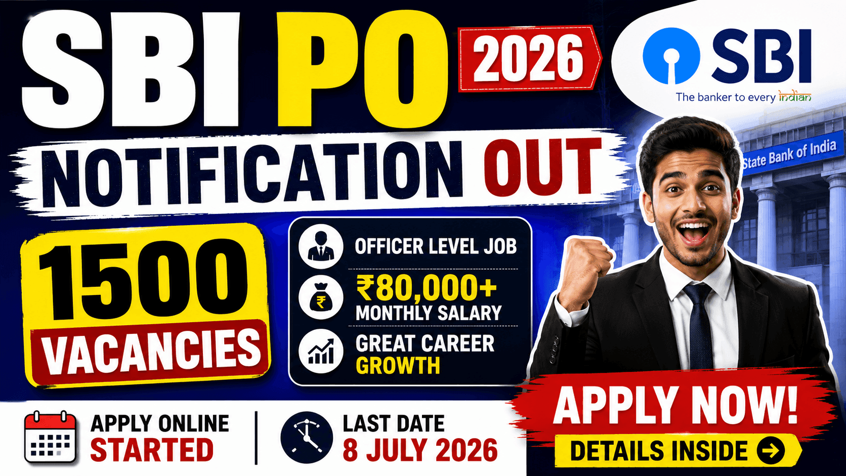 SBI PO Notification 2026 Out: Apply Online for 1500 Probationary Officer Posts 1 SBI PO Notification 2026 Out: Apply Online for 1500 Probationary Officer Posts