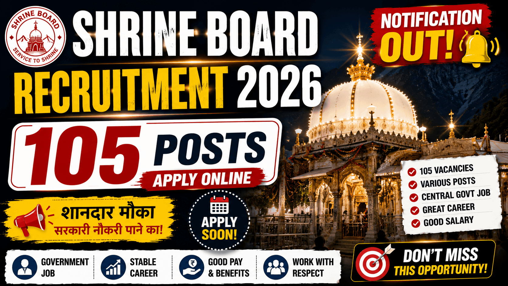 Shrine Board Recruitment 2026
