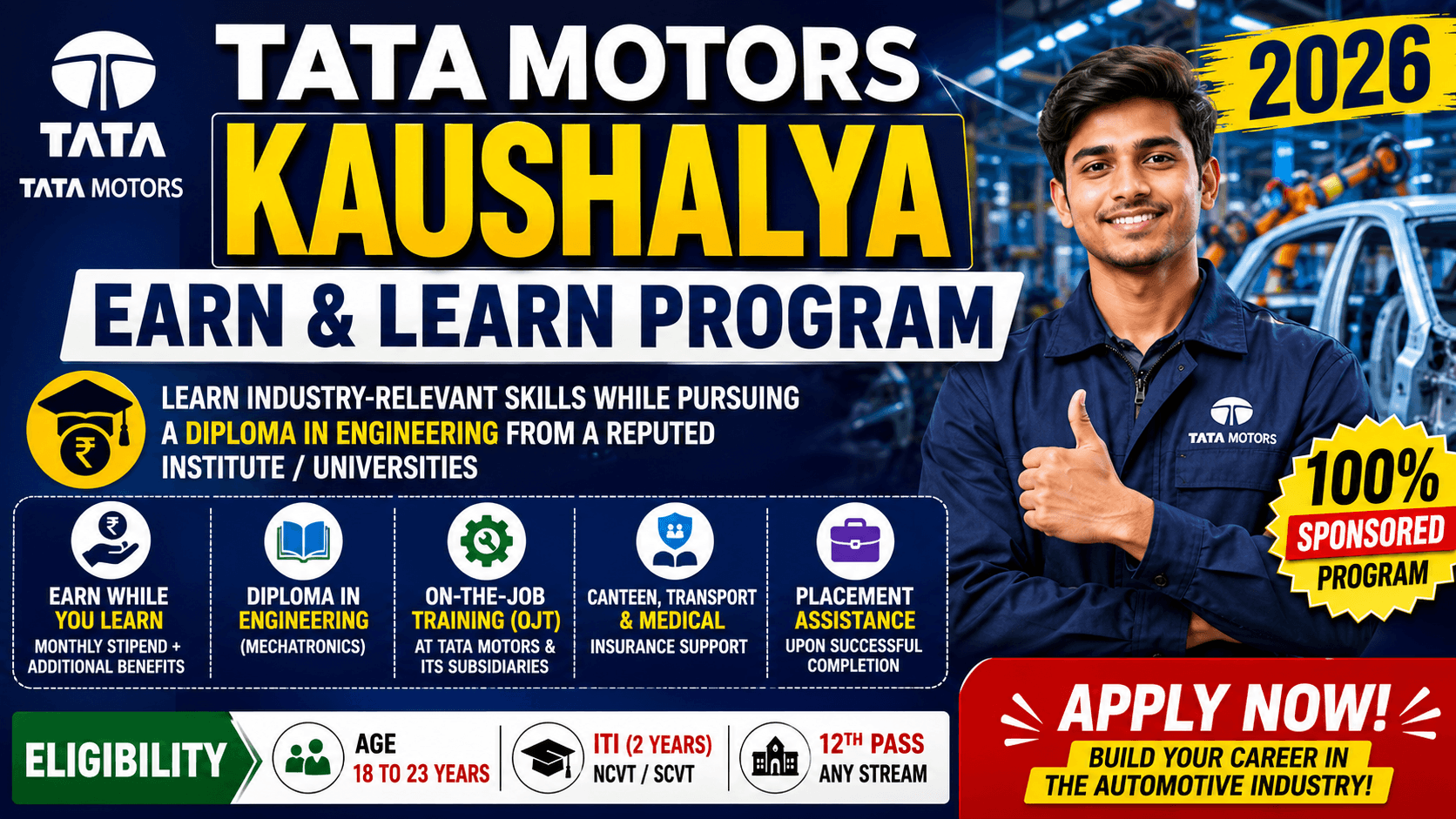 Tata Motors Kaushalya Program 2026 For ITI Pass