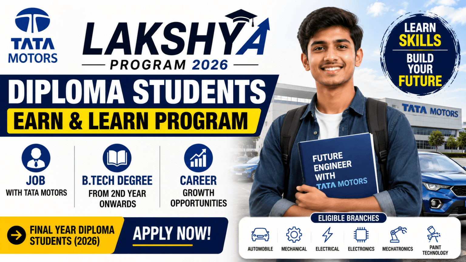 Tata Motors Lakshya Program 2026: Earn & Learn Opportunity for Diploma ...
