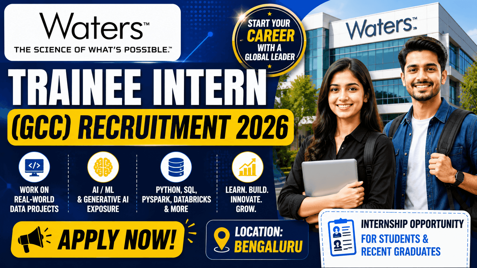 Waters Trainee Intern Recruitment 2026