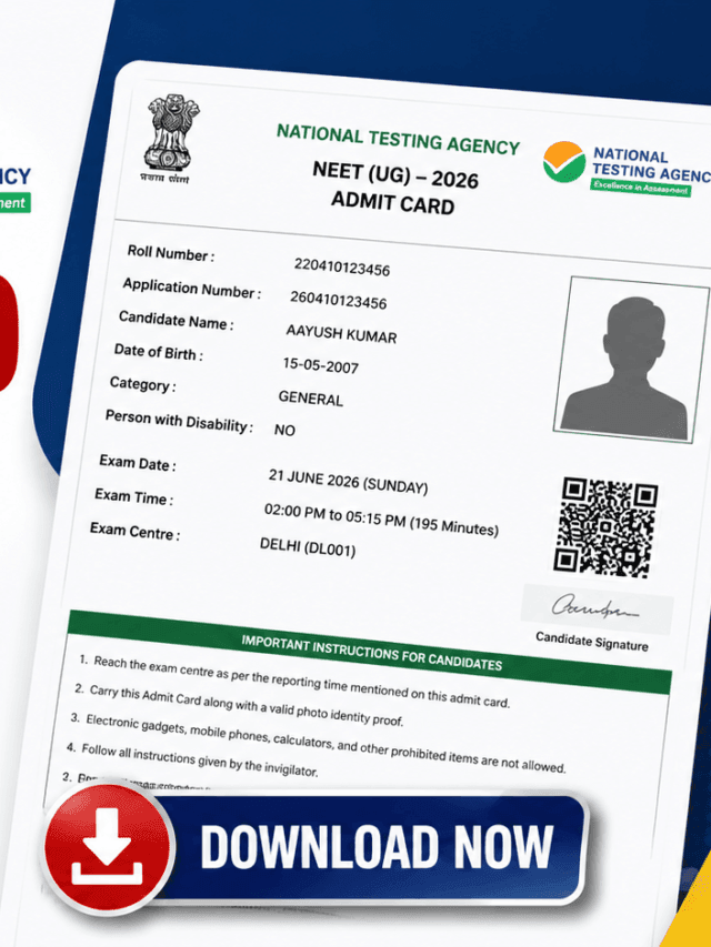 NEET Admit Card 2026 Released Today