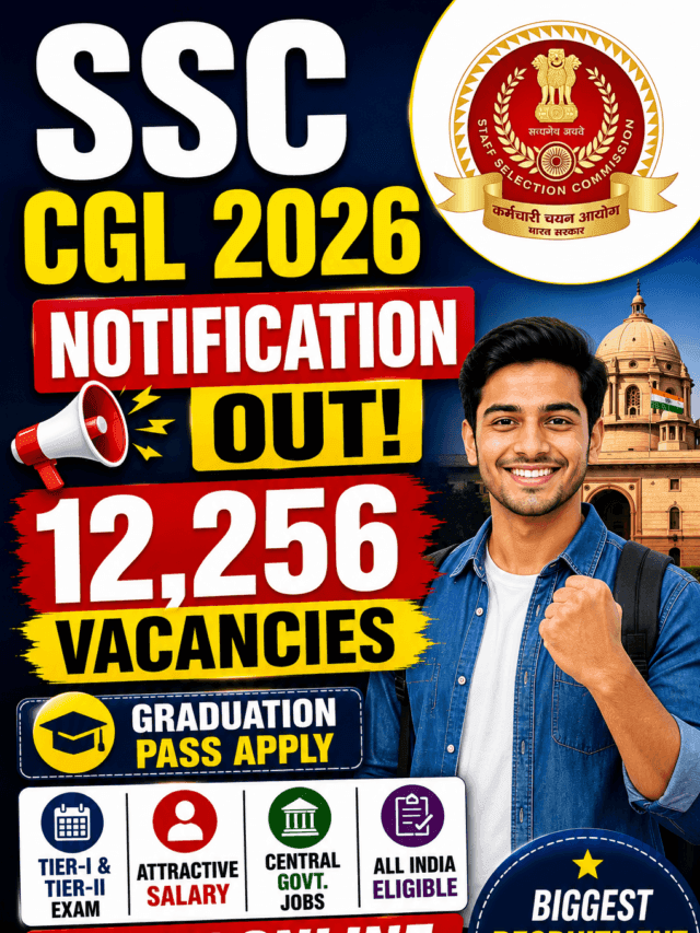 SSC CGL Notification 2026 Out: 12,256 Vacancies Announced, Apply Online