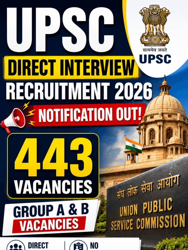 UPSC Direct Interview Recruitment 2026