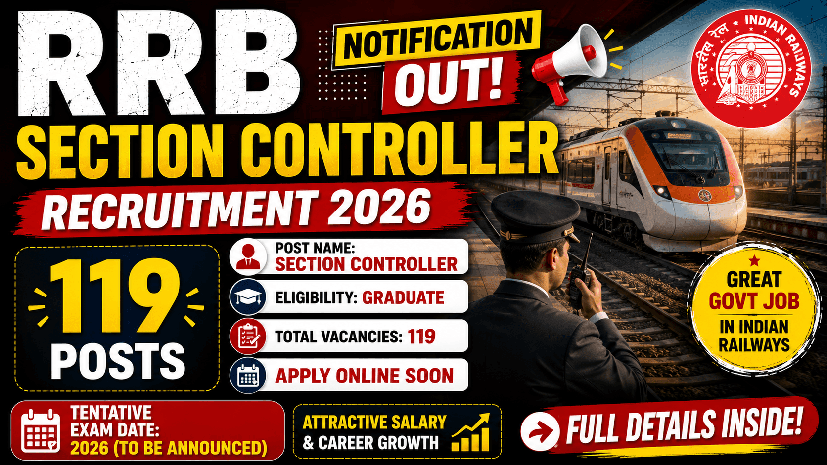 RRB Section Controller Recruitment 2026