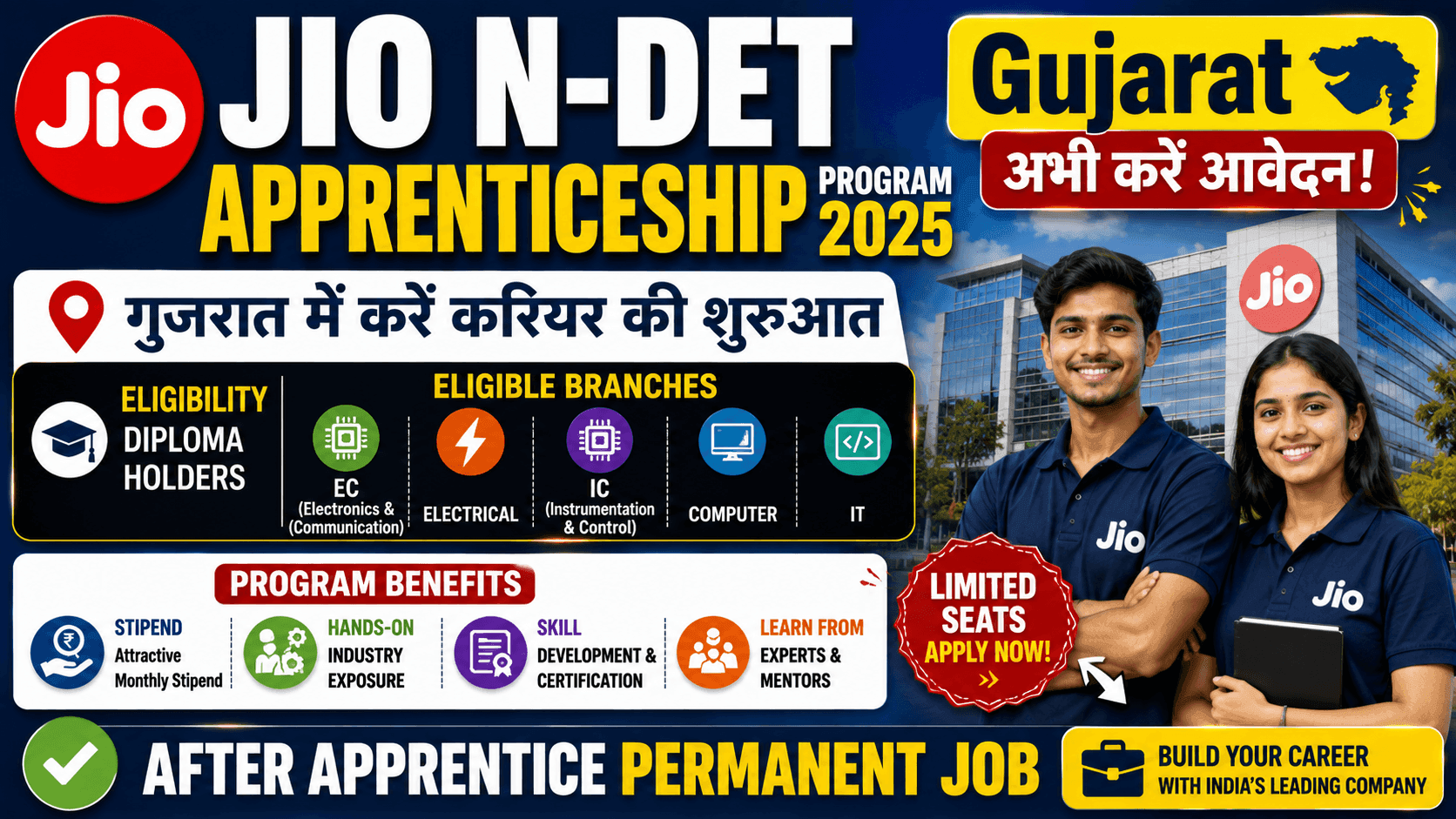 Jio Diploma Engineer Trainee Apprenticeship 2026