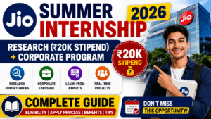Jio Summer Internship 2026: Research (₹20K Stipend) + Corporate Program | Complete Guide 2 Jio Summer Internship 2026