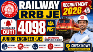 RRB JE Recruitment 2026 Notification Out — 3993 Vacancies, DMS और CMA Posts | Zone-Wise List 2 RRB JE Recruitment 2026 Notification Out — 3993 Vacancies, DMS और CMA Posts | Zone-Wise List