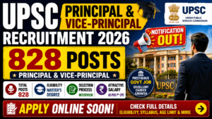 UPSC Principal and Vice-Principal Recruitment 2026
