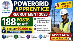 POWERGRID Apprentice Recruitment 2026 — Notification for 188 Posts के लिए ITI से Graduate Eligible 2 POWERGRID Apprentice Recruitment 2026 — Notification for 188 Posts के लिए ITI से Graduate Eligible