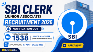 SBI Clerk Recruitment 2026 Notification — 1538 Posts (Junior Associate), Apply Online 2 SBI Clerk Recruitment 2026 Notification — 1538 Posts (Junior Associate), Apply Online