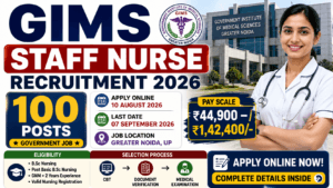 GIMS Staff Nurse Recruitment 2026: 100 Staff Nurse PostsStaff Nurse Posts Vacancy, Apply Online 2 GIMS Staff Nurse Recruitment 2026: 100 Staff Nurse PostsStaff Nurse Posts Vacancy, Apply Online