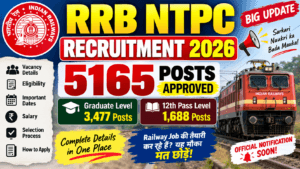 Railway RRB NTPC Recruitment 2026: Notification for 5165 Posts Approved, Check Details 2 Railway RRB NTPC Recruitment 2026: Notification for 5165 Posts Approved, Check Details